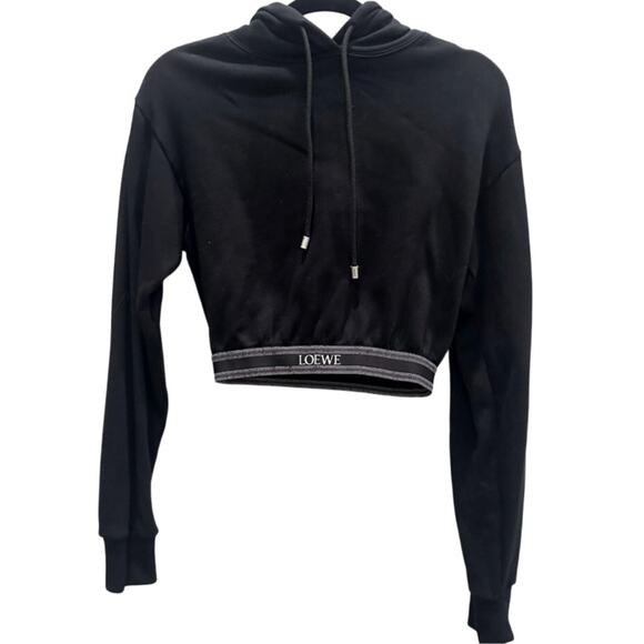 Loewe -  Cropped Hoodie, Black- Size XS - Picture 1 of 8